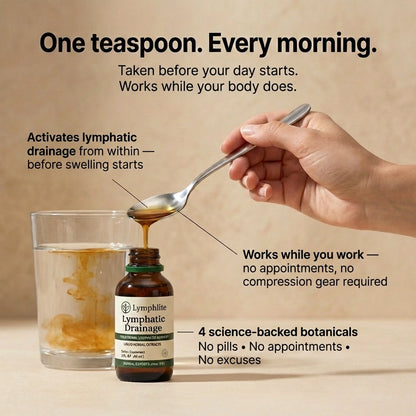 Lighter legs. Less puffiness. One drop every morning.