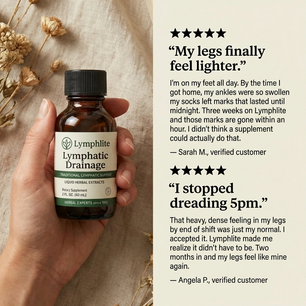 Lighter legs. Less puffiness. One drop every morning.